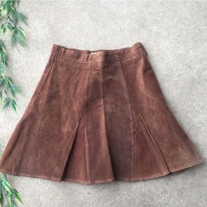 Crocker vintage suede flare skirt